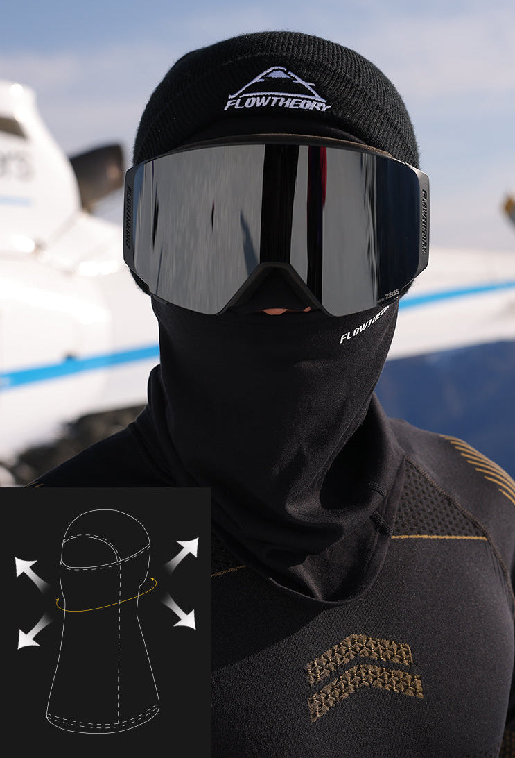 Wool Balaclava with Layered Face Cover