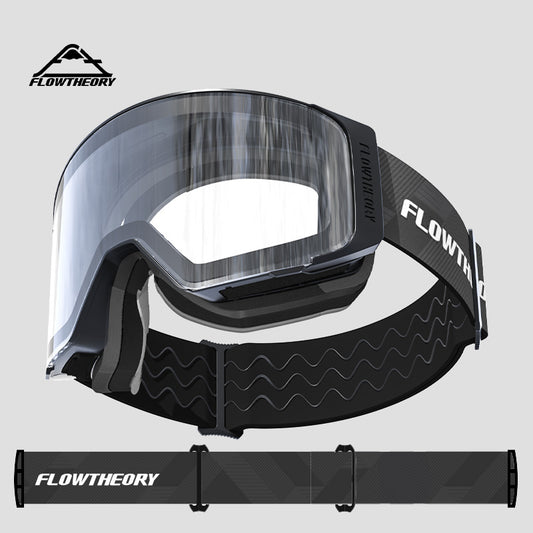 Overcast Clear Lens—SOLAR Max Series Magnetic Flip-Up ZEISS Snow Goggles