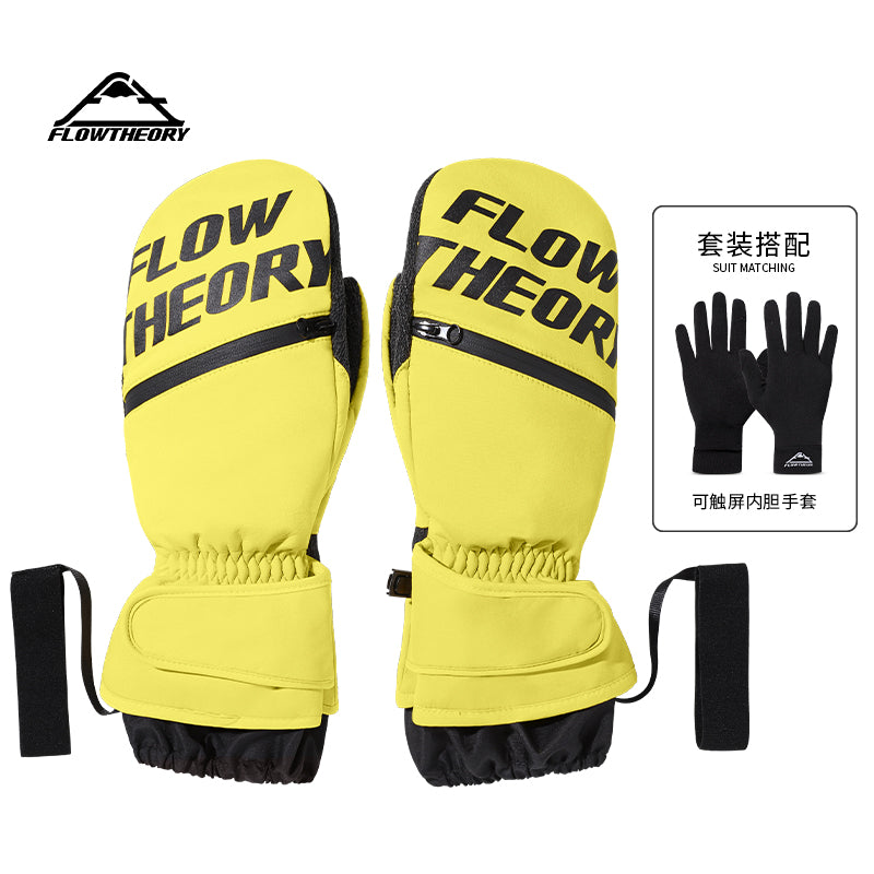 Adults' Kevlar® Reinforced Snowboard Mittens [2-in-1 Protection System] with Touchscreen Liner
