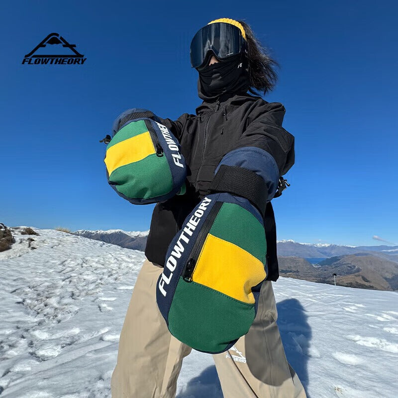 Adults' Snowboard Mittens with Integrated Wrist Support