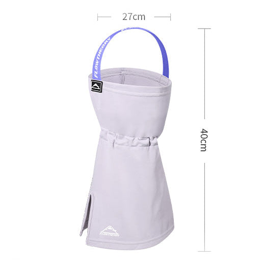 V‑Shaped Layered Wool Face Cover with Headband