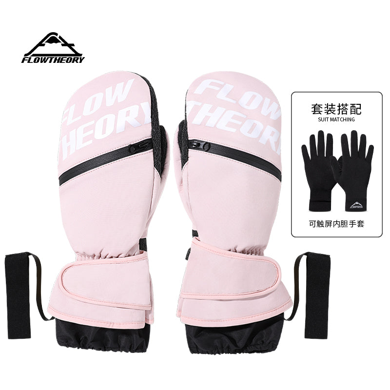 Adults' Kevlar® Reinforced Snowboard Mittens [2-in-1 Protection System] with Touchscreen Liner