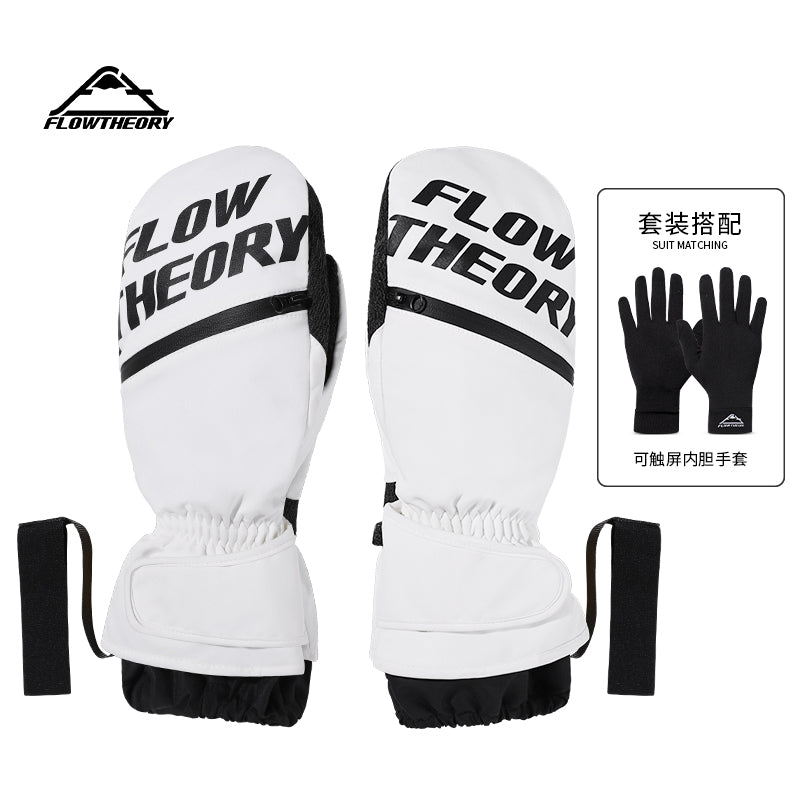 Adults' Kevlar® Reinforced Snowboard Mittens [2-in-1 Protection System] with Touchscreen Liner