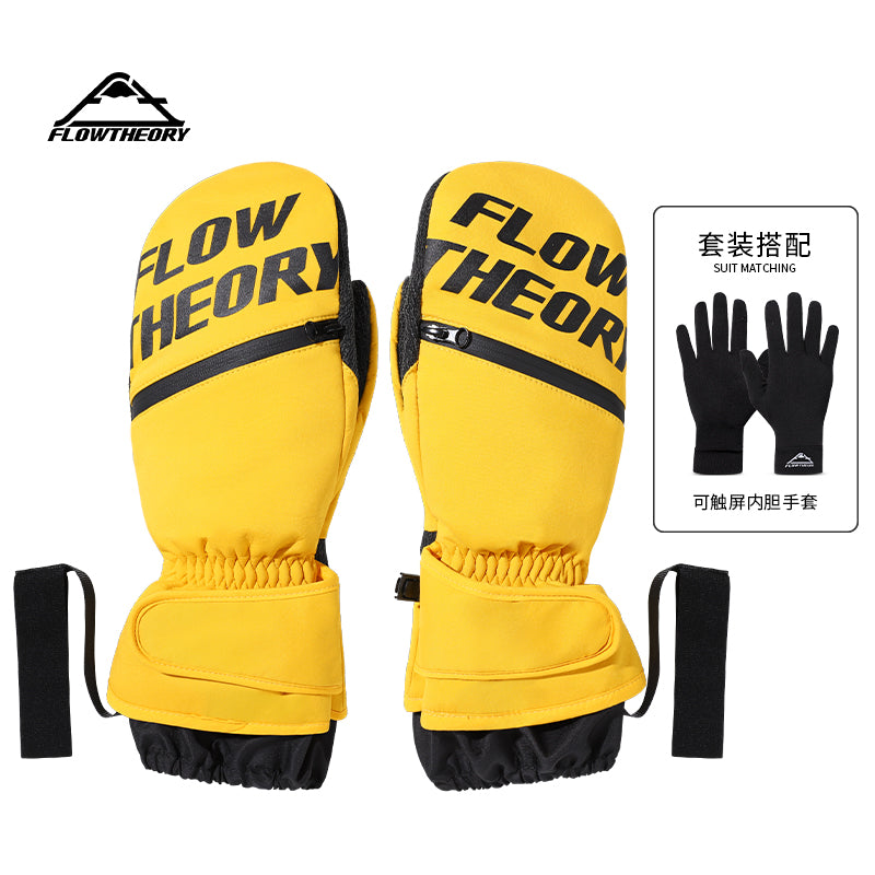 Adults' Kevlar® Reinforced Snowboard Mittens [2-in-1 Protection System] with Touchscreen Liner