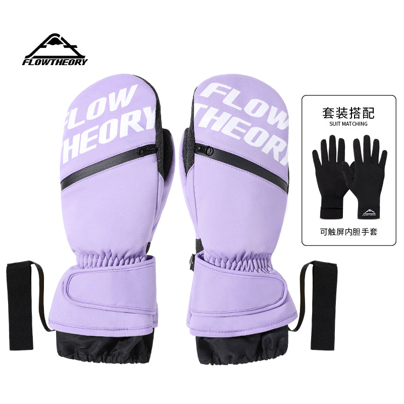 Adults' Kevlar® Reinforced Snowboard Mittens [2-in-1 Protection System] with Touchscreen Liner