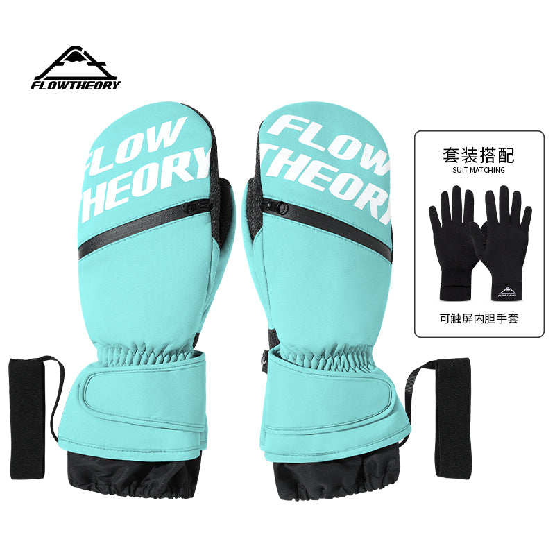 Adults' Kevlar® Reinforced Snowboard Mittens [2-in-1 Protection System] with Touchscreen Liner
