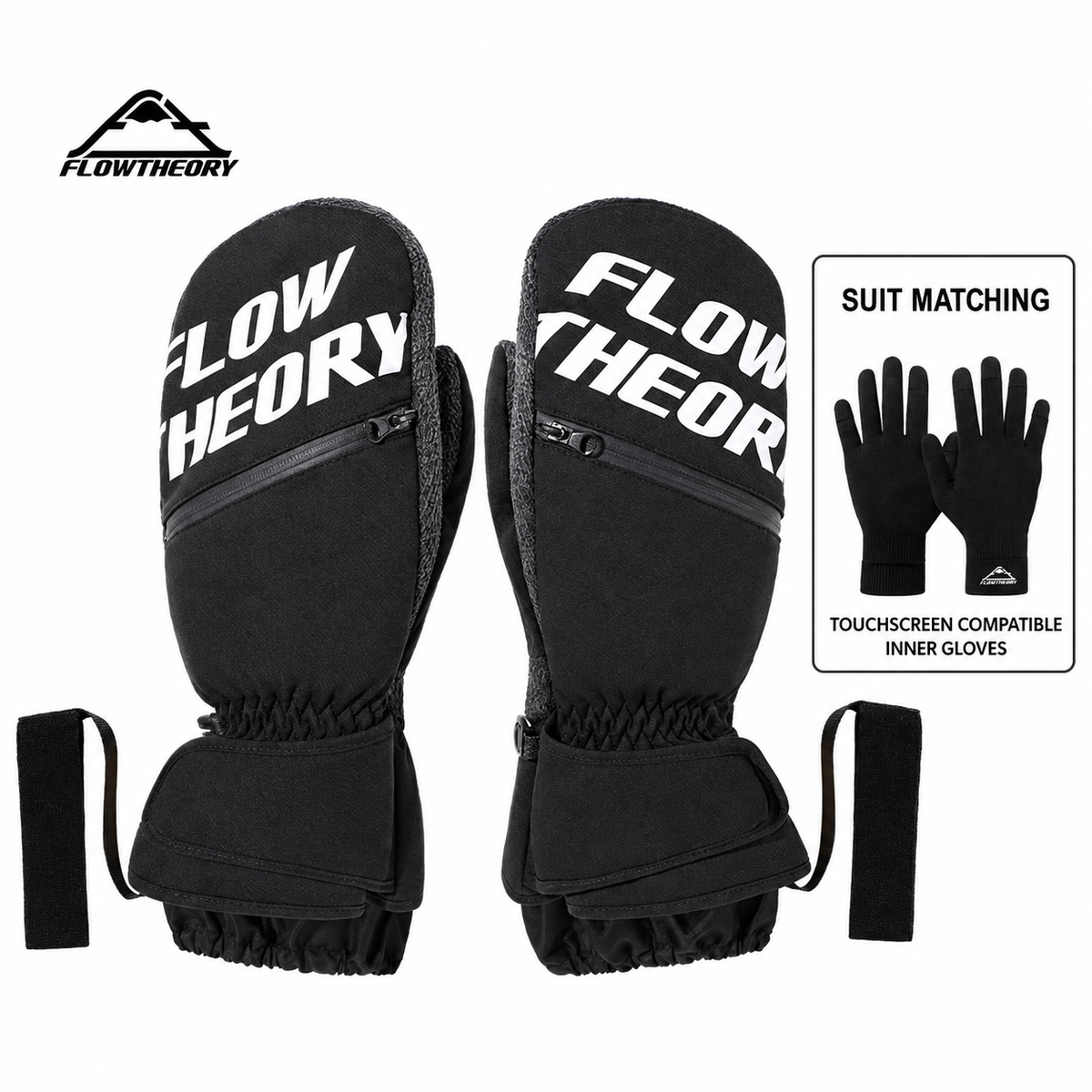 Adults' Kevlar® Reinforced Snowboard Mittens [2-in-1 Protection System] with Touchscreen Liner (6162201+6162202)