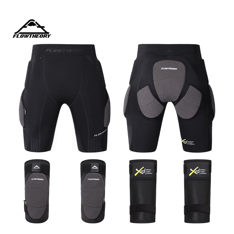 XRD® Hip & Knee Set—MECHA PRO Series Kevlar® Snowboard Protective Gear